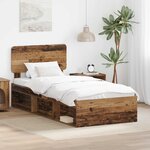 vidaXL Cadre de lit Bois ancien 90 x 200 cm Pin massif
