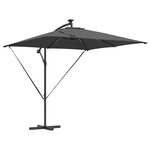 vidaXL Parasol banane à mât déporté Anthracite 249 x 249 x 250 cm