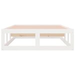 vidaXL Cadre de lit Blanc 90x200 cm Bois massif