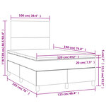 vidaXL Sommier à lattes de lit avec matelas blanc 120x190cm similicuir