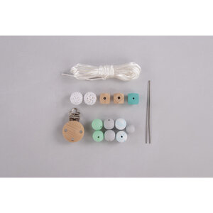 Kit: Chaînette de sucette  menthe  15 pièces  Boite