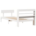 vidaXL Cadre de lit sans matelas blanc 100x200 cm bois de pin massif