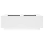 vidaXL Table basse avec LED infini blanc 116x69x40 cm