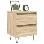vidaXL Table de chevet chêne sonoma 40x35x50 cm bois d’ingénierie