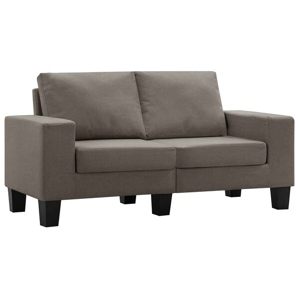vidaXL Canapé Taupe 2 places tissu