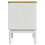 vidaXL Table de chevet FLORO blanc 45x39x57 cm bois de pin massif