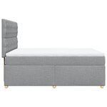 vidaXL Sommier à lattes de lit avec matelas Gris clair 140x200cm Tissu