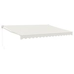 vidaXL Auvent rétractable crème 4 5x3 m tissu et aluminium
