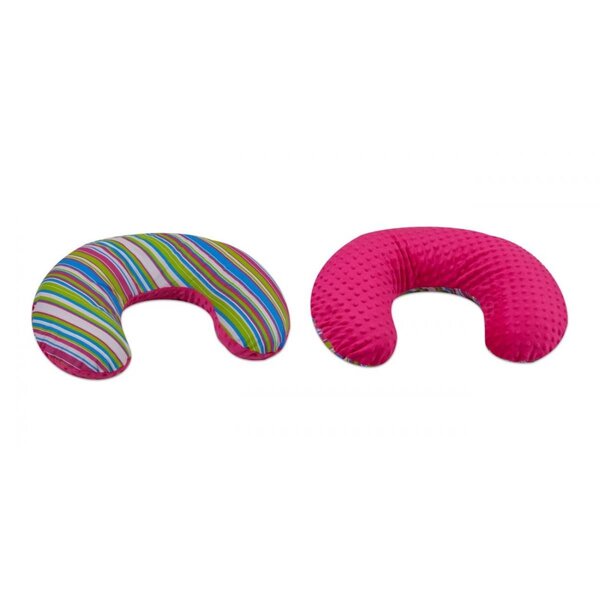 Coussin C d allaitement bandes de couleur 1 - rose