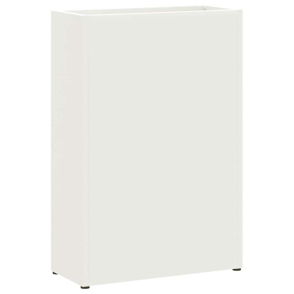 vidaXL Porte-parapluie avec stockage Blanc 28 x 12 x 41 cm Métal