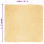 vidaXL Tapis en Peau de Mouton Synthétique Crème 200 x 200 cm