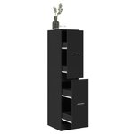 vidaXL Armoire d'apothicaire noir 30x41x144 5 cm bois d'ingénierie