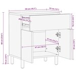 vidaXL Table de chevet marron 50x33x60 cm bois de manguier massif