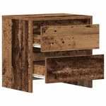 vidaXL Cabinet de chevet avec tiroir Bois ancien 45 x 34 x 44.5 cm