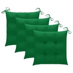 vidaXL Chaises pliables de jardin lot de 4 avec coussins Bois d'acacia