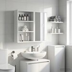 vidaXL Armoire murale de salle de bain Blanc 40 x 16 x 62 5 cm