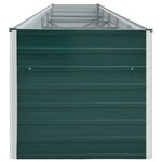 vidaXL Lit surélevé de jardin Acier galvanisé 400x80x77 cm Vert