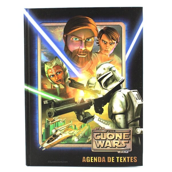 Cahier de texte scolaire - couverture rigide cartonnée star wars 16x21cm