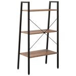 vidaXL Étagère sur pied 3 niveaux Marron foncé et noir 56x35x108 cm