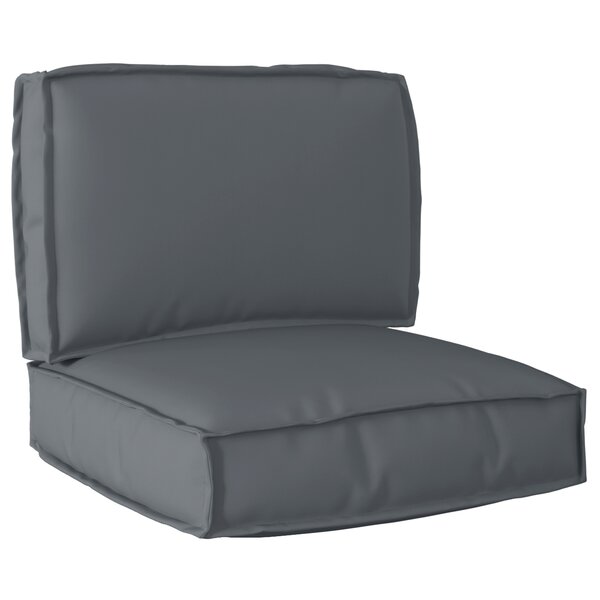 vidaXL Set de coussins de palette 2 Pièces Anthracite 60 x 60 x 12 cm