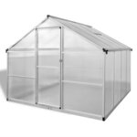 vidaXL Serre renforcée en aluminium avec cadre de base 6 05 m²