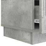 vidaXL Meuble TV Gris béton 147 x 34 5 x 27 cm Bois d'ingénierie