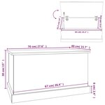 vidaXL Boîte de rangement sonoma gris 70x40x38 cm bois d'ingénierie