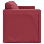 vidaXL Canapé-lit 2 en 1 rouge bordeaux 112x174x55 cm similicuir