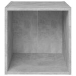 vidaXL Meubles TV 4 Pièces gris béton 37x35x37 cm bois d’ingénierie