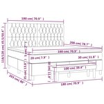 vidaXL Sommier à lattes de lit avec matelas Marron foncé 180x200 cm