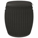 vidaXL Boîte de rangement de jardin 4 en 1 noir polypropylène