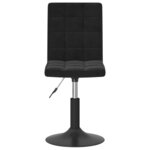 vidaXL Chaises pivotantes à manger lot de 2 noir velours