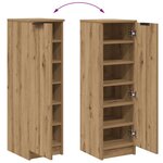 vidaXL Armoire à chaussures chêne artisanal bois d'ingénierie