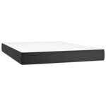 vidaXL Sommier à lattes de lit matelas LED Noir 140x190cm Similicuir