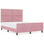 Lit vidaXL Rose 140x200 cm Velours