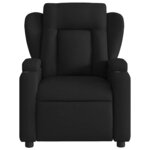 vidaXL Fauteuil inclinable de massage noir tissu