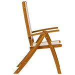 vidaXL Chaises pliables de jardin lot de 8 bois d'acacia et textilène