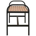 vidaXL Banc de jardin 124 5 cm acier et WPC marron et noir