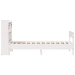 vidaXL Lit bibliothèque sans matelas blanc 90x190cm bois de pin massif