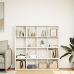 vidaXL Bibliothèque blanc 137 5x29x137 5 cm bois d'ingénierie