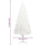 vidaXL Arbre de Noël artificiel aiguilles réalistes blanc 210 cm