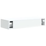 vidaXL Table d'appoint murale Blanc 87 5 x 34 5 x 17 cm