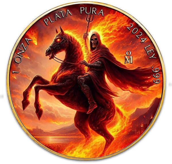 Pièce de monnaie en Argent g 31.1 (1 oz) Millésime 2024 WAR HORSEMAN OF APOCALYPSE
