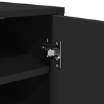 vidaXL Armoire à chaussures Noir 32x35x70 cm Bois d’ingénierie