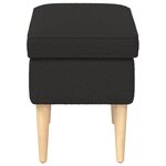 vidaXL Pouf Noir 55 x 35 x 41 cm Bouclé