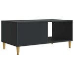 vidaXL Table basse Noir 90 x 50 x 40 cm Bois d'ingénierie