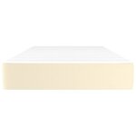 vidaXL Matelas de lit à ressorts ensachés fermeté moyenne Crème 90x190x20cm Similicuir