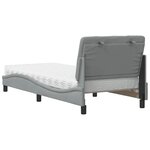 vidaXL Lit avec matelas gris clair 80x200 cm tissu
