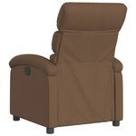 vidaXL Fauteuil inclinable Marron Tissu