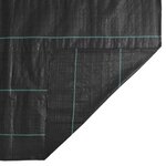 vidaXL Membrane anti-mauvaises herbes noir 4x25 m PP